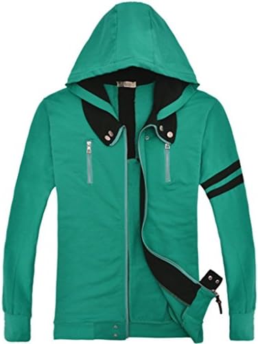 Kmoac Tokyo Ghoul Ken Kaneki Green Long-Sleeved Hoodie Costume-Large