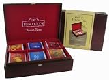 Bentleys Finest Teas Wood Grain Tea Chest, Variety Pack of 6 Flavors, Tea Bags, 60 Count Box