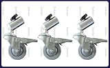 Studiohut Wheel Caster Set for light stands, boom stands or other photo studio equipment (22mm) - Set of 3