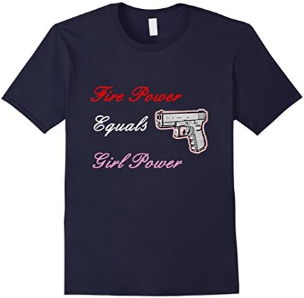 Men's Fire Power Equals Girl Power Gun Rights Advocate Supporter XL Navy