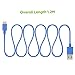 Omars 4ft / 1.2m Lightning 8pin to USB SYNC Cable Charger Cord for Apple iPhone 5 / 5s / 5c / 6 / 6 Plus / 6s / 7 / 7 Plus, iPod touch 5, iPod nano 7, iPad Blue [Apple MFI Certified]