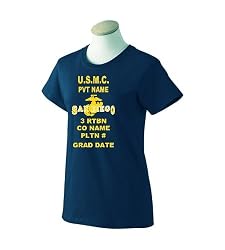 Custom printed U.S. Marine Corps San Diego 3rd Battalion recruit training boot camp graduation ladies t-shirt