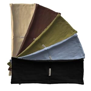 5-pack hBAND Earth stretchy yoga headbands (black, olive, gray, beige, brown) by Absolute Yogi