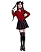 miccostumes Women's Red Top and Black Skirt Cosplay Costume