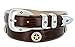 Presidential Gold Star Western Golf Concho Black Dress Belt for Men