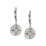 Sterling Silver 1/10 ct. Diamond Dangle Earrings