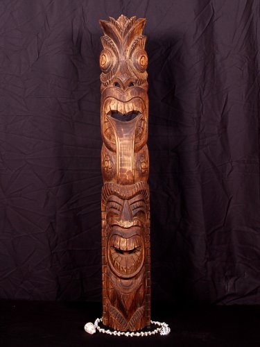 BIG KAHUNA MAORI TIKI MASK 40 - LUCKY TIKI - SURF DECOR