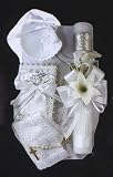 Baptism Gift Set - SPANISH - Rosary - Candle - Missal - Cloth - Shell, Neutral