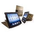 Tuff-Luv Tri-Axis Western Leather Collection Stasis Case Cover for New Apple iPad 3 - Brown