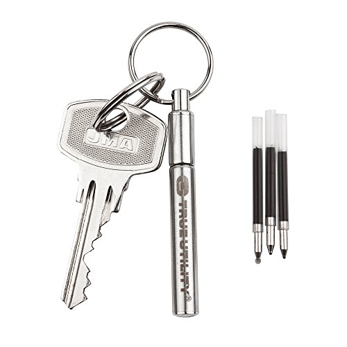 True Utility TU246 TelePen Telescoping Key Ring Pen with 3 Refills