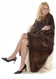 Review   / Mink Fur Blanket- Knitted Mink Throw Bedspread
