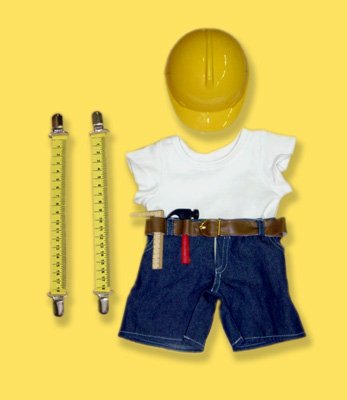 415BbrXXnlL 9006 Construction Worker Clothes for 14   18 Stuffed Animals and Dolls