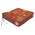 Chair Cushion Red Multicolor - 22.5x21.5"