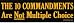 THE 10 COMMANDMENTS ARE NOT MULTIPLE CHOICE decal bumper sticker