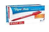 Paper Mate Comfortmate Retractable Medium Point Ballpoint Pens, 12 Red Ink Pens (6320187)