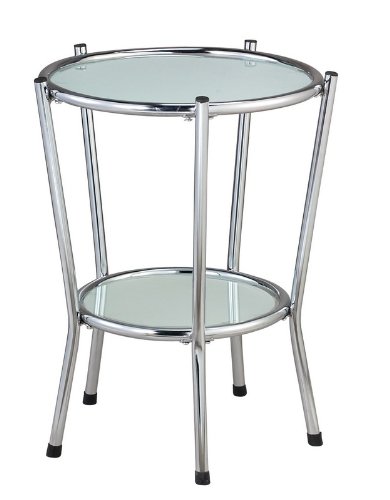 Adesso Cosmopolitan Frosted Glass End Table