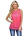 OVERMAL Women Summer Vest Top Sleeveless Blouse Casual Tank Tops Shirt Lace (XL, Hot Pink)
