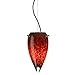 Besa Lighting 1KX-412541-LED-BR 1X6W GU24 Juli LED Pendant with Garnet Glass, Bronze Finish