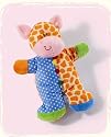 Bright Beginnings Flat Plush Rattle-Giraffe