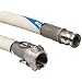 Goodyear EP White Flexwing White Nitrile Rubber Light Weight Food Hose Assembly, Stainless Steel 316 Cam And Groove Couplings, 150 PSI Max Pressure