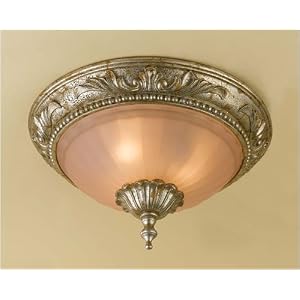 AF Lighting 3 Light Serena 2 Light Flush Mount Ceiling Fixture Soft Gold by 