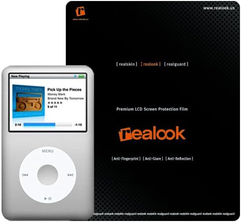 REALOOK Apple iPod Classic 6th Gen Screen Protector, Crystal Clear 2-PK