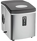 Igloo ICE103 Counter Top Ice Maker with Over-Sized Ice Bucket, Stainless Steel