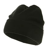 Veloured Polar Fleece Beanie-Black W16S19E