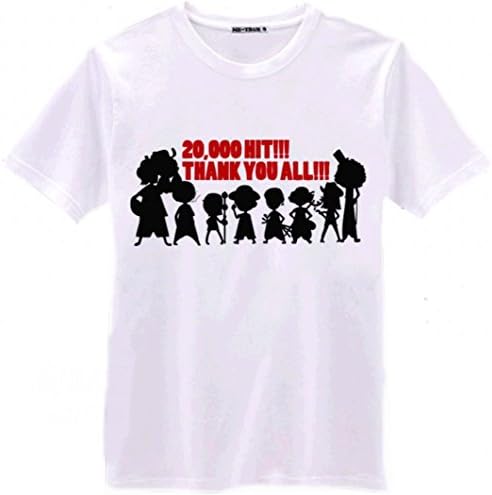 One Piece Short Sleeves T Tee T-shirt T Heart Pirates (XL (US L), White)