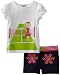 Hartstrings Girls 2-6X Little Tennis Motif Tee, White, 5