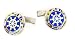  Sterling silver and enamel nautical inspired cufflinks with presentation box. Made in Italy