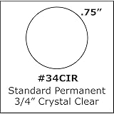 Clear Round Labels Seals Stickers .75" Circle 500 Roll #34CIR