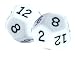 Set of 2 polyhedral dice - 12 sided 22mm - White