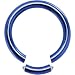 12 Gauge Blue Anodized Titanium Segment Ring