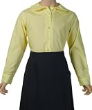French Toast L/S Lace Trim Button-Down Shirt (Sizes 7 - 14)