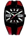Police 'Axis' Gents Black/Red Strap With Black Dial Watch
