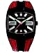 Police 'Axis' Gents Black/Red Strap With Black Dial Watch