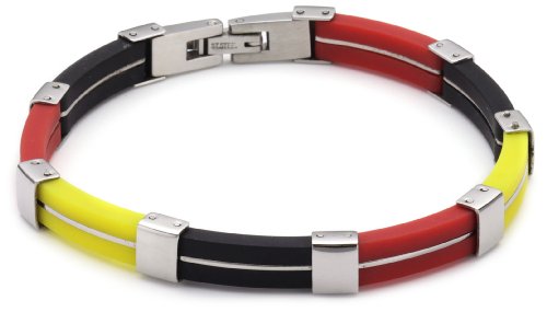 Fashion Steel Unisex Armband Deutschland  Edelstahl Kautschuk  19 cm  83011093 Preisvergleich