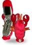 Fun Friends D-07F Larry Red Lobster flip Cell Phone Cover