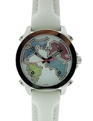 Jacob & Co Five Time Zones The World Is Yours JCM123 White Dial SS Watch