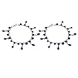Gemstone Anklet Bracelet Pair Silver Handmade Jewelry Indian 10 inches