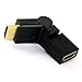 Generic 2x HDMI Male To Female Right Angle 90-360 Degree Adapter