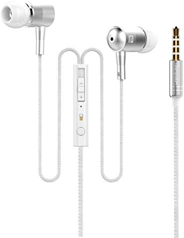 Dastone Universal Earbuds Metal In-ear Noise-isolating Headphones Earbuds with Remote &amp; Mic &amp; Volume Control for Smartphones Tablets Laptops Earphone Andriod Iphone (1-White)