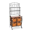 SEI Iron/Wicker Baker's Rack