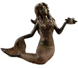 Iron Sitting Mermaid Holding Starfish