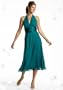 Silk Chiffon Halter Dress, Misses