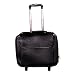 Leather World Trendy Black Genuine Leather Overnight Luggage Bag genuine leather office bags laptop bags briefcase RS.5499.00