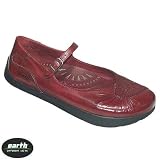 Fiona Women's Shoes by Earth Footwear: Color-Bordeaux Mooshie Calf Leather