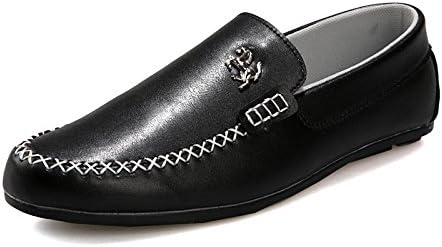 Jeansian Men's Loafers Shoes Black 9.5 US