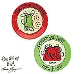 Set Of 2 The Art Of Him Collectible 8 1/2 Christmas Plates Designed By Carla Grogan For Holiday Dining And Collectibles